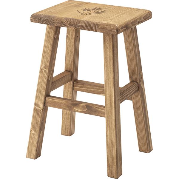 スツール角 幅30cm 奥行23cm 高さ46cm ダイニング パイン材 オイル仕上 コンパクト 角...