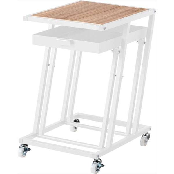 サイドテーブル キャスター付きサイドテーブル テーブル ミニテーブル 机 デスクワゴン ワゴン リビ...