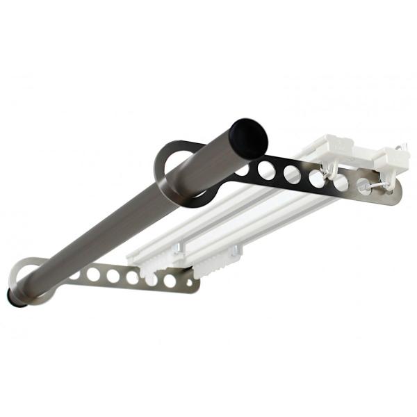 室内物干掛け アルミオーダーカット物干し竿セット 100〜130cm