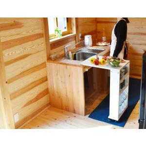 キッチン 作業台 高さ85cm コンパクトに折...の詳細画像1