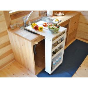 キッチン 作業台 高さ85cm コンパクトに折...の詳細画像3