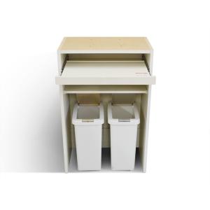 リッシュ　組み合わせ自由なシステムキッチンカウンター　ゴミ箱収納ラック　幅60cm｜cozyroom