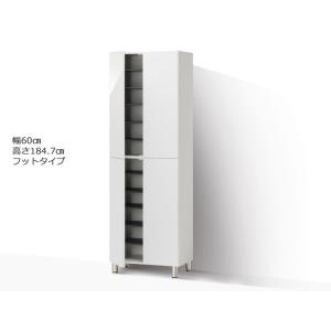 セミオーダーシューズボックス ポルティア レッグタイプ 幅60cm 奥行40.5cm 高さ184.7cm 全14色｜cozyroom