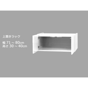 セミオーダーワードローブ用上置きラック LASCO（ラスコ） 幅71〜80cm 奥行56.5cm 高さ30〜40cm 全14色｜cozyroom