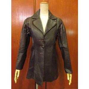 ビンテージ70's☆OSHWAHKON レザーノーフォークジャケット Size S