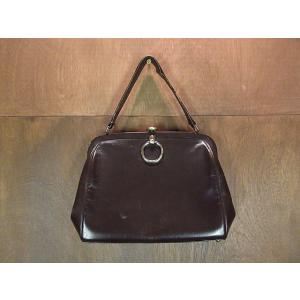 ビンテージ40&apos;s50&apos;s●Eliteレザーハンドバッグ焦げ茶●200623n4-bag-hnd 1...