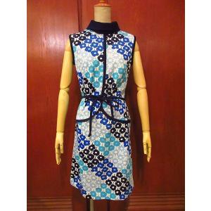 ビンテージ70's●Joan Curtis花柄ノースリーブワンピース●200726f9-w-nsdrs古着レディースドレスフラワーレトロUSA