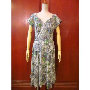 【浜野ページ】GUNNE SAX 花柄ワンピース 70's 古着 ビンテージ70's○GUNNE SAX花柄長袖ワンピース○260314j8-w-lsdrs