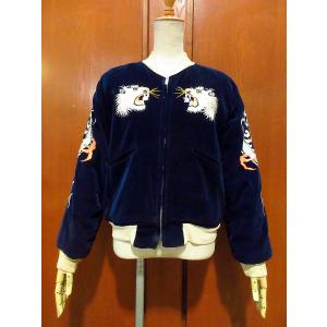 ビンテージ70's○SAMMY'S GUAM U.S.A.刺繍入りスーベニアジャケット黒