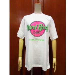 ビンテージ80's90's●Hard Rock CAFE ST.MAARTEN.NA ロゴTシャツ L●210506s3-m-tsh-ot ハードロックカフェ半袖トップス古着