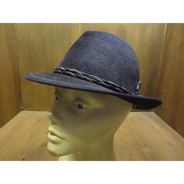 ビンテージ50&apos;s●DEADSTOCK Vanityフェドラハット紺7●210815i5-m-ht-...