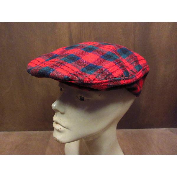ビンテージ70’s●PENDLETONチェックウールハンチング帽size M●211029s6-m-...