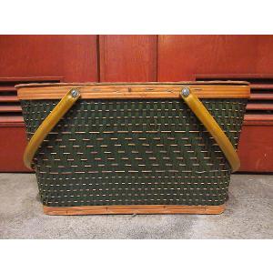 ビンテージ○ピクニックバスケット○230914i7-bag-bskカゴ籠収納