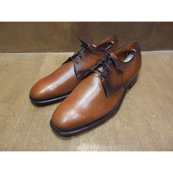 ビンテージ70’s●DEADSTOCK Scholl COPEGプレーントゥシューズ茶size 8 ...