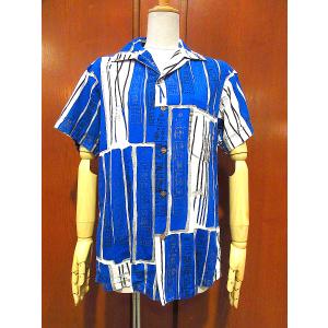 E*S様 50~60’s Vintage 半袖レーヨンシャツ Size L ビンテージ50's○装飾付きレーヨン半袖ループカラーシャツ臙脂size S