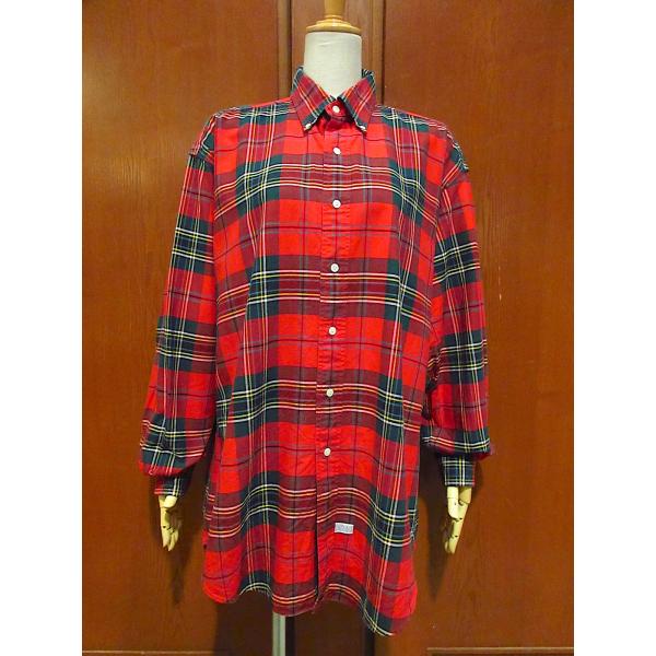 ビンテージ80's90's●Ralph Laurenタータンチェックボタンダウンシャツsize M●...