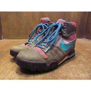ビンテージ80's○NIKEレディーススウェードトレッキングブーツ茶