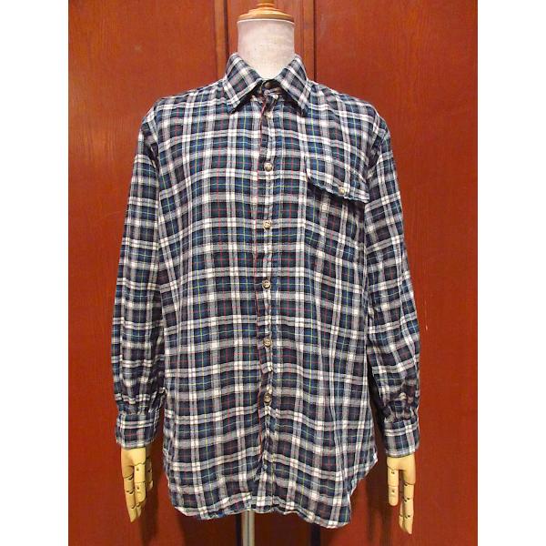 ビンテージ70's●GANTタータンチェック長袖シャツsize M●230204r4-m-lssh-...