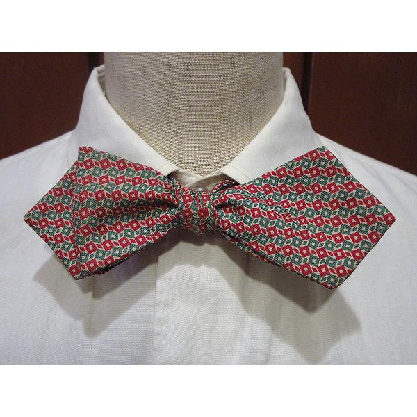 ビンテージ30's40's●Hollyvogue総柄シルクボウタイ●230215i4-bwt蝶ネクタ...