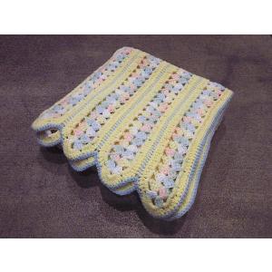 ビンテージ○かぎ針編みブランケットsize 約224cm×約134cm○230116c6