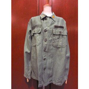 ビンテージ60's○U.S.ARMY OG-107コットンサテンユーテリティシャツ