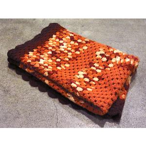 ビンテージ○かぎ針編みブランケットsize 約224cm×約134cm○230116c6