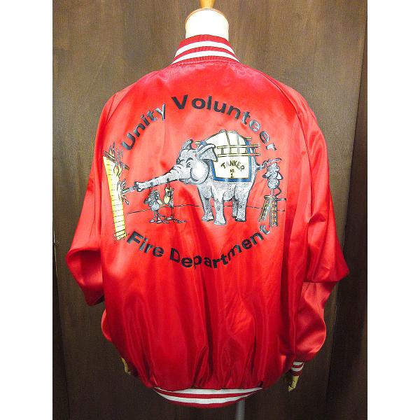 ビンテージ90's●Unity Volunteer Fire Departmentナイロンスタジアム...