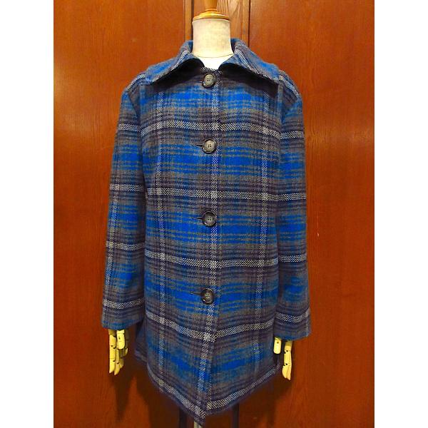 ビンテージ50's●PENDLETONレディースチェックウールコート●231012m6-w-ctペン...
