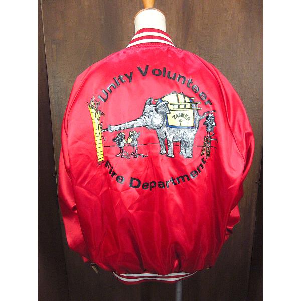 ビンテージ90's●Unity Volunteer Fire Departmentナイロンスタジアム...