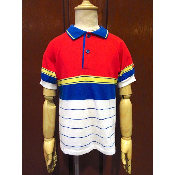 ビンテージ80's●OSHKOSH B’GOSHキッズマルチボーダーポロシャツsize 7●2310...