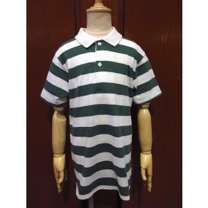ビンテージ70's○Donmoorコットンワイドボーダーラガーシャツ黄×紺size