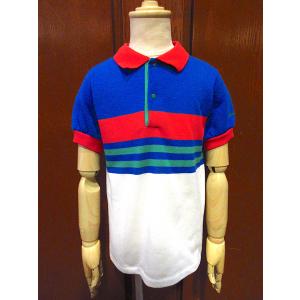 ビンテージ70's○Donmoorコットンワイドボーダーラガーシャツ黄×紺size