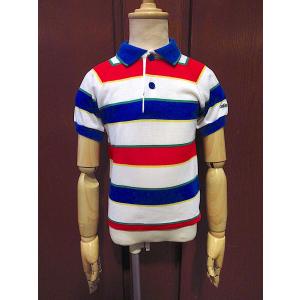 ビンテージ70's○Donmoorコットンワイドボーダーラガーシャツ黄×紺size