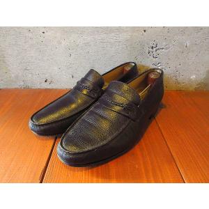 ビンテージ70's○DEADSTOCK Rand craftレザーUチップシューズ黒size 7D