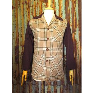 50s 60s　ビンテージ　スポーツジャケット　ウール　裏地チェック cozyvintage_260111m3-m-jk-wl