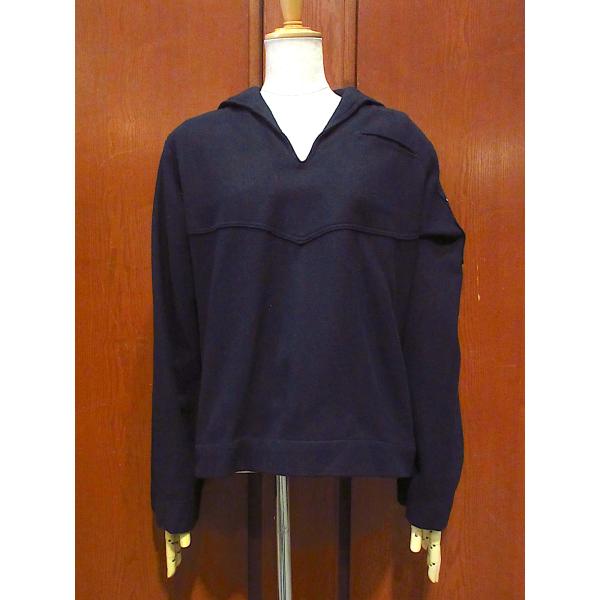 ビンテージ70's●U.S.NAVYウールセーラーシャツ紺size 38R●240202m4-m-l...