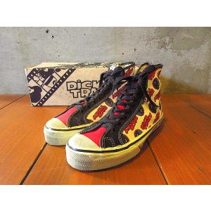 ビンテージ80’s●DEADSTOCK VANS DICK TRACY HI size 7●240216k8-m-snk-25cm 1980ssバンズデッドストックキャンバスハイカット