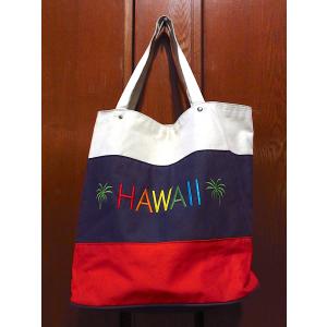 ビンテージ70’s●HAWAII刺繍入りスイムバック●240322m3-bag-otプールバックナイロンハワイ鞄｜cozyvintage