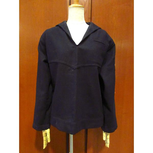 ビンテージ50&apos;s●U.S.NAVYウールセーラーシャツ紺size 38●240505m4-m-ls...