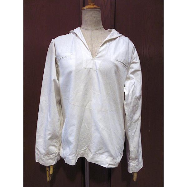ビンテージ50’s●U.S.NAVYコットンセーラーシャツ白●240525m5-m-lssh-mlt...