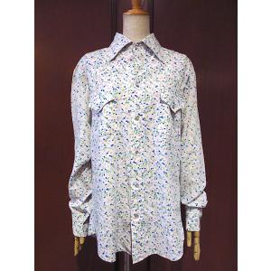 ビンテージ50's○MILLERマチ付きサテンウエスタンシャツ黄○250825m2-m