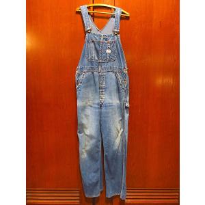 ビンテージ60's70's○OSHKOSHヒッコリーストライプオーバーオール実寸