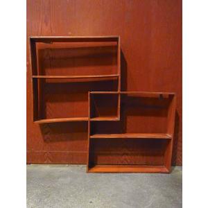 ビンテージ○ウッドウォールシェルフ○240219i6-rackラック小物