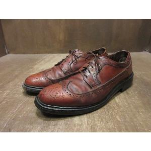 ビンテージ○NUNN-BUSHレザーウイングチップシューズ茶size 9 1/2