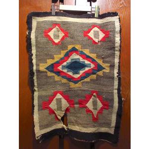メキシカンラグ・ビンテージ ビンテージ40's50's○メキシカンラグ約222cm × 約160cm○240911m1-rug