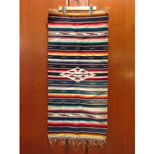 40s OLD NAVAJO HANDWOVEN TRIPLE CHEVRON DESIGH WOOL RUG 78×155