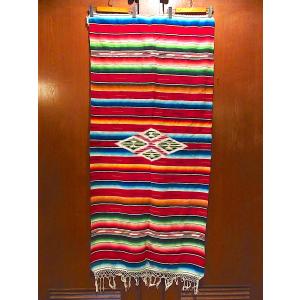 (ビンテージ)メキシコのラグ ビンテージ40's50's○メキシカンラグsize 約100cm?約47.5cm○241002i6