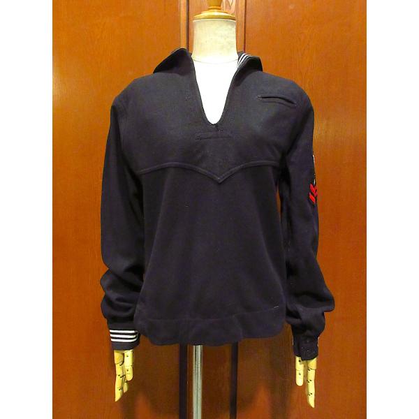 ビンテージ50&apos;s●U.S.NAVYウールセーラーシャツ紺●241214m5-m-lssh-mltミ...