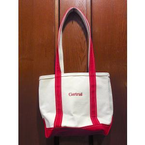 DEADSTOCK LAND'S END○ジップ付きキャンバストートバッグ水色×生成り