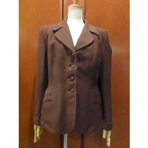 40s ウール　スポーツジャケット　ピーコート　ヴィンテージ ビンテージ40's○SOO WOOLEN MILLSレディースウールスポーツジャケット